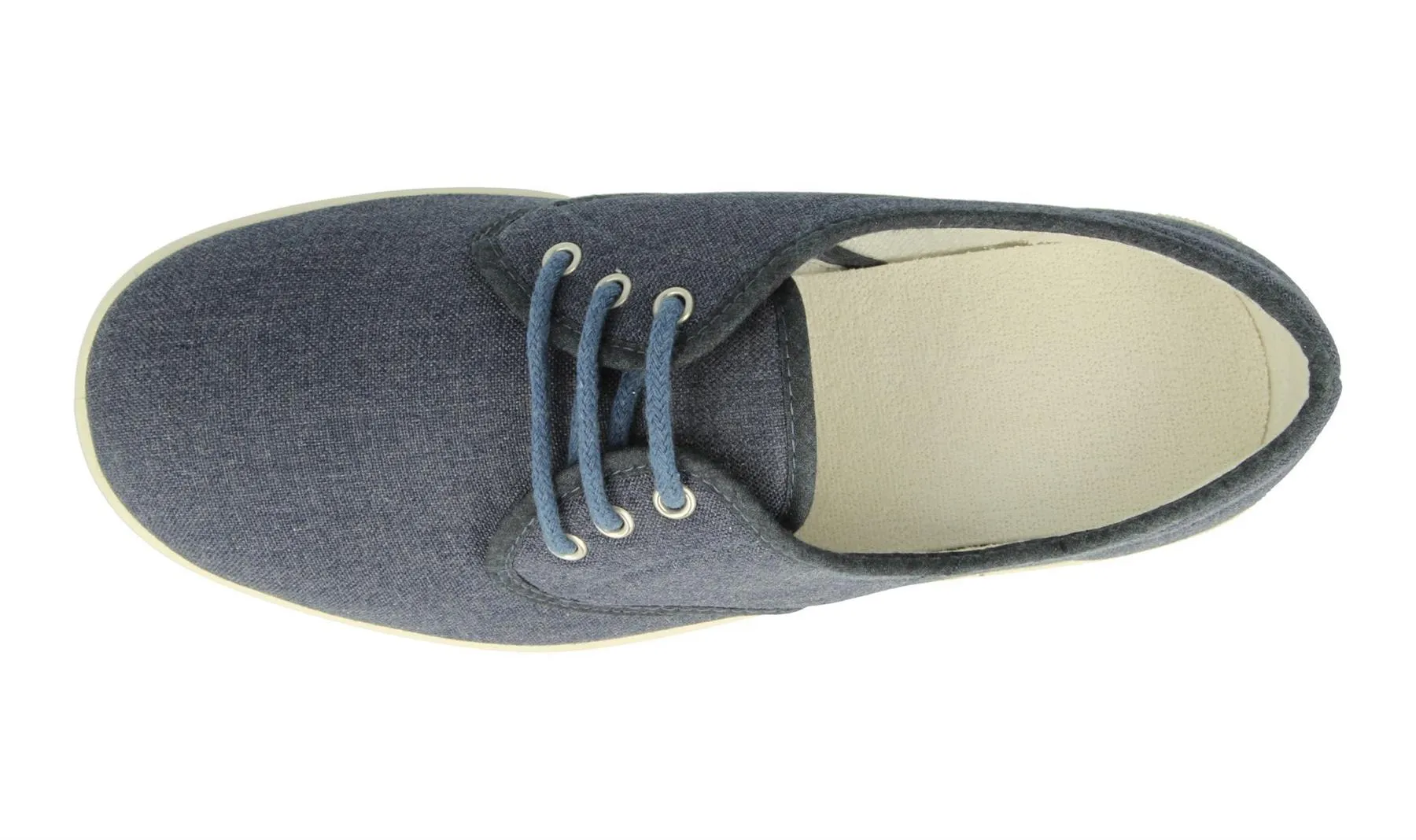 Men'S Canvas / Summer Shoes (Troon)2V Wide Fit By Db Shoes in Denim Blue
