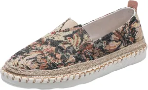 Men's Casual Dress Sneakers New Men's Shoes One Footed Lazy Man Casual Fisherman Shoes Embroidered Floral Cloth