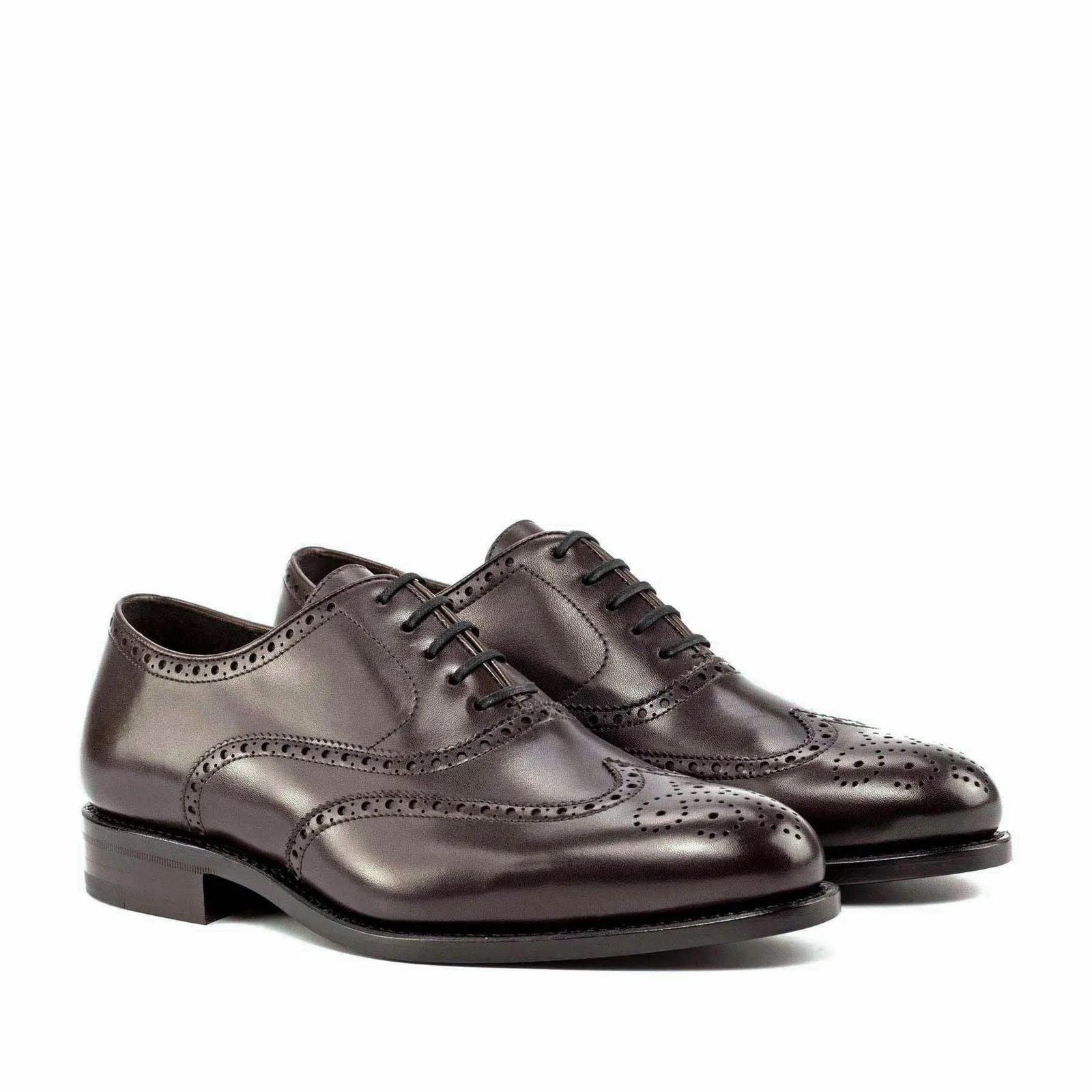 Men's Full Brogue Leather Shoes Wide Plus Size 5988