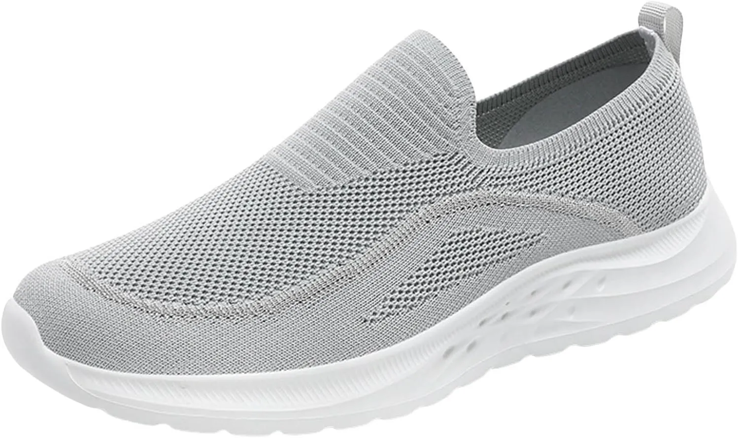 Men's Lightweight Cushion Sneakers Supportive Running Athletic Sneaker Comfortable & Light-Weight Stretch Shoes