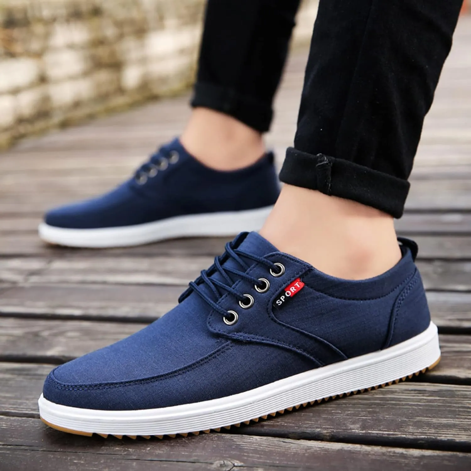 Men's Non Slip Barefoot Minimalist Shoes Portable Non Slip Fitness Workout Shoe Convenient Elderly Slip on Shoes