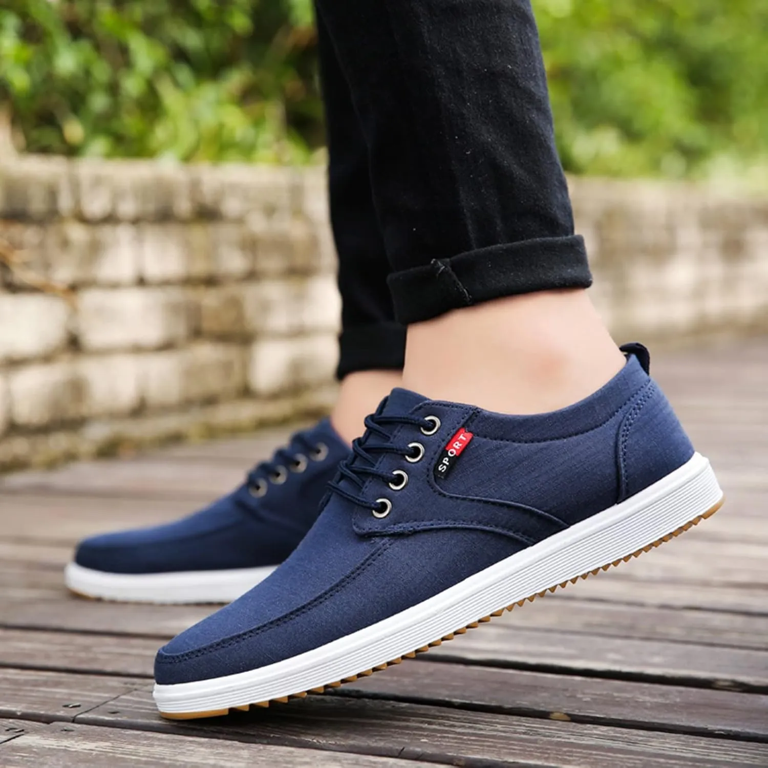 Men's Non Slip Barefoot Minimalist Shoes Portable Non Slip Fitness Workout Shoe Convenient Elderly Slip on Shoes