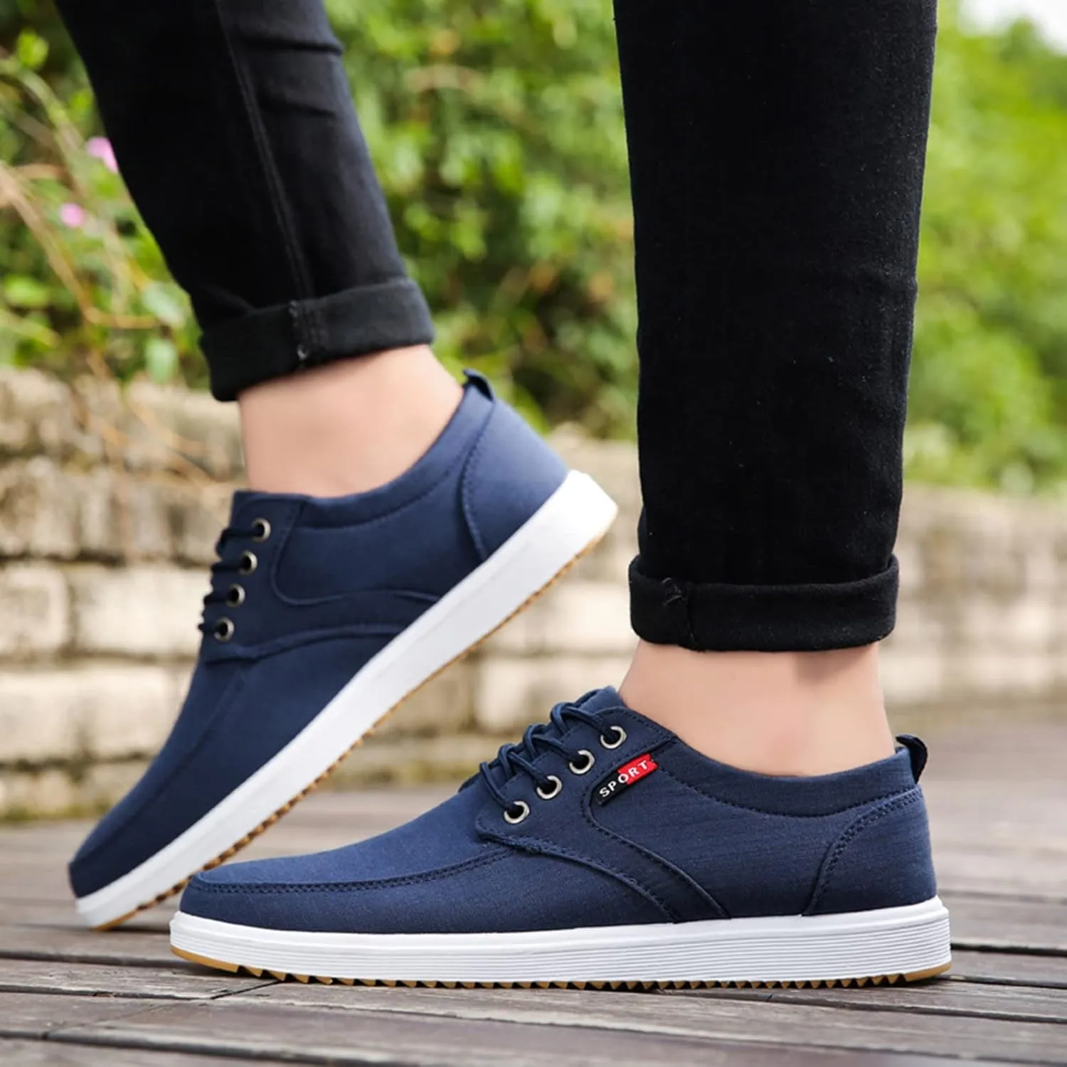 Men's Non Slip Barefoot Minimalist Shoes Portable Non Slip Fitness Workout Shoe Convenient Elderly Slip on Shoes