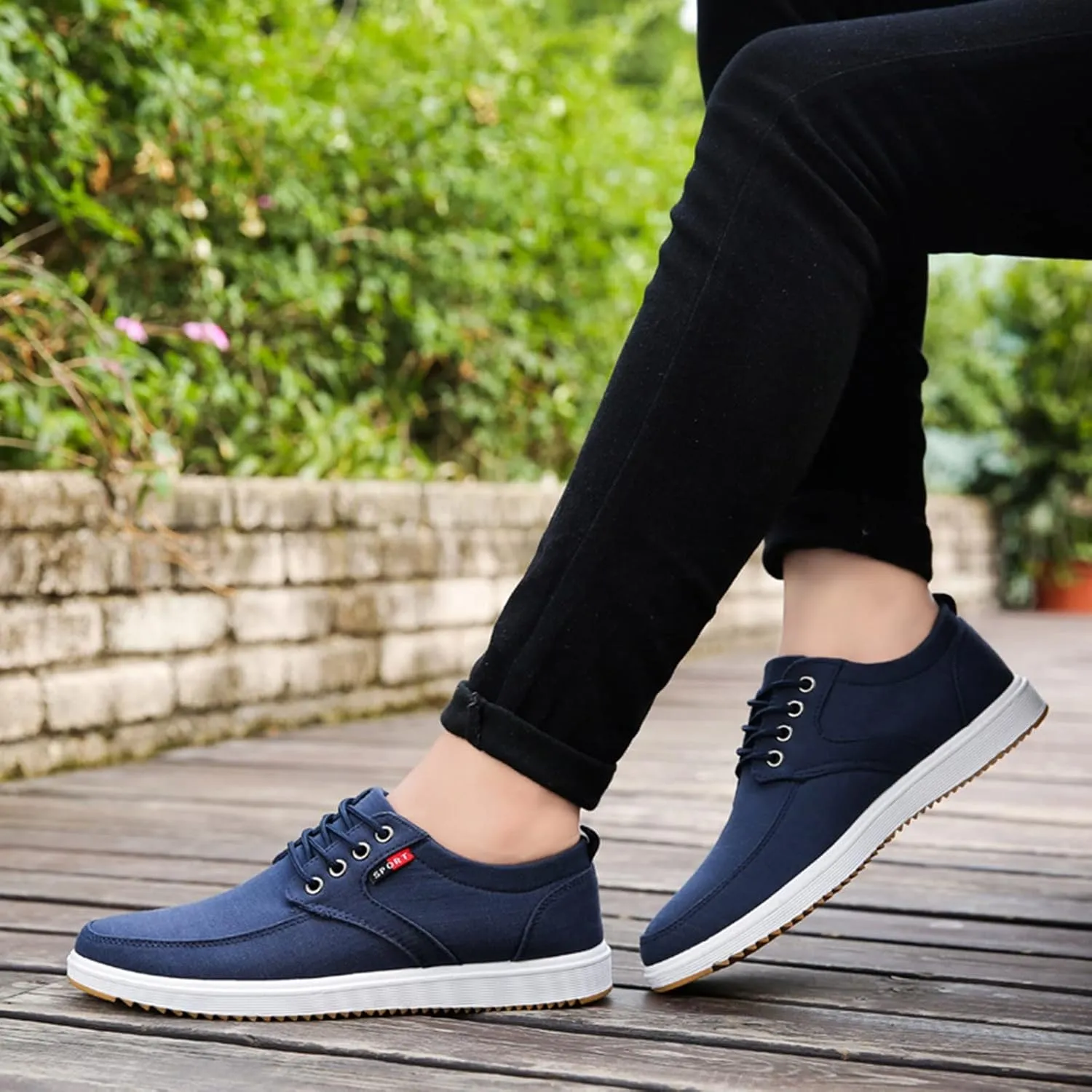 Men's Non Slip Barefoot Minimalist Shoes Portable Non Slip Fitness Workout Shoe Convenient Elderly Slip on Shoes