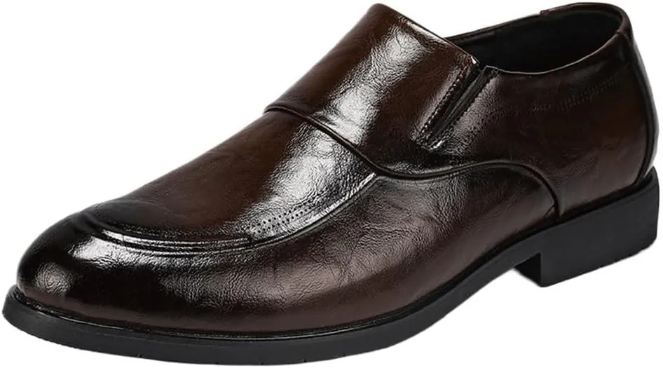 Mens Oxford Leather Shoes Classic Formal Business Dress Comfortable Wedding Prom Casual Retro Slip Resistant