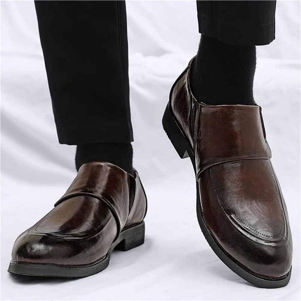 Mens Oxford Leather Shoes Classic Formal Business Dress Comfortable Wedding Prom Casual Retro Slip Resistant