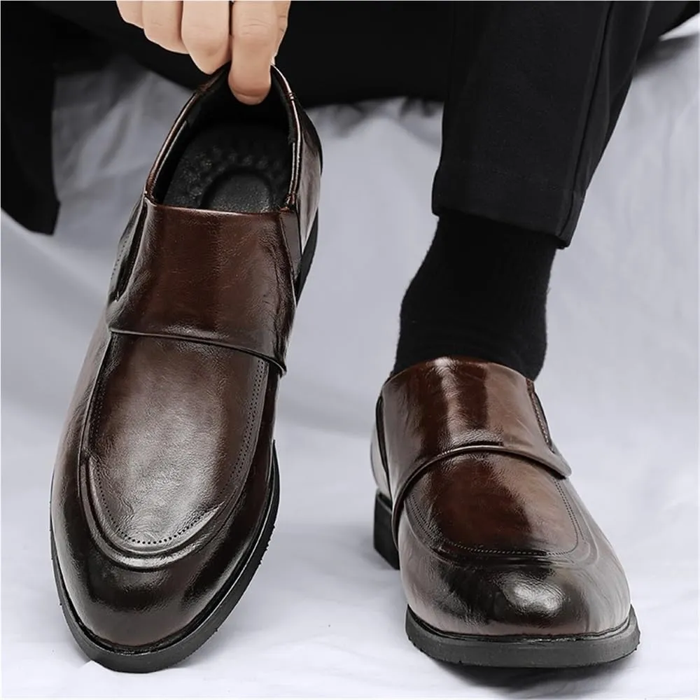 Mens Oxford Leather Shoes Classic Formal Business Dress Comfortable Wedding Prom Casual Retro Slip Resistant