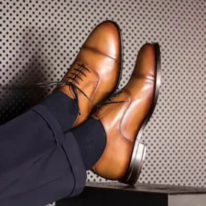 Men's Oxford Leather Shoes Wide Plus Size 6014