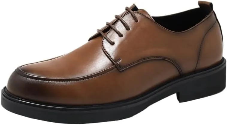 Men's Oxfords Lace Ups Shoes Dress Shoes Men's Casual Slip-on Loafers Stretch Shoes Breathable Casual Shoes for Men(White-Patch Five-Pointed star4,6.5in)
