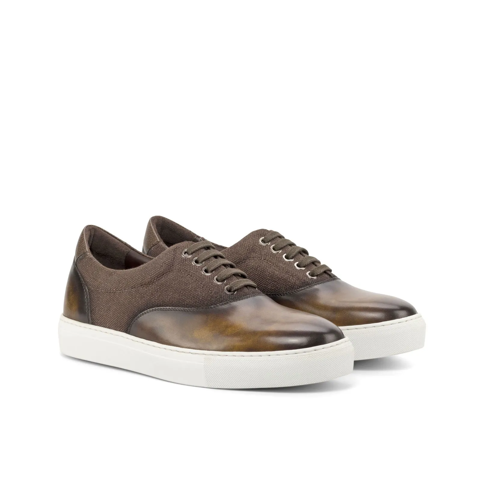 Men's Top Sider Sneakers Patina Wide Plus Size Brown 4722