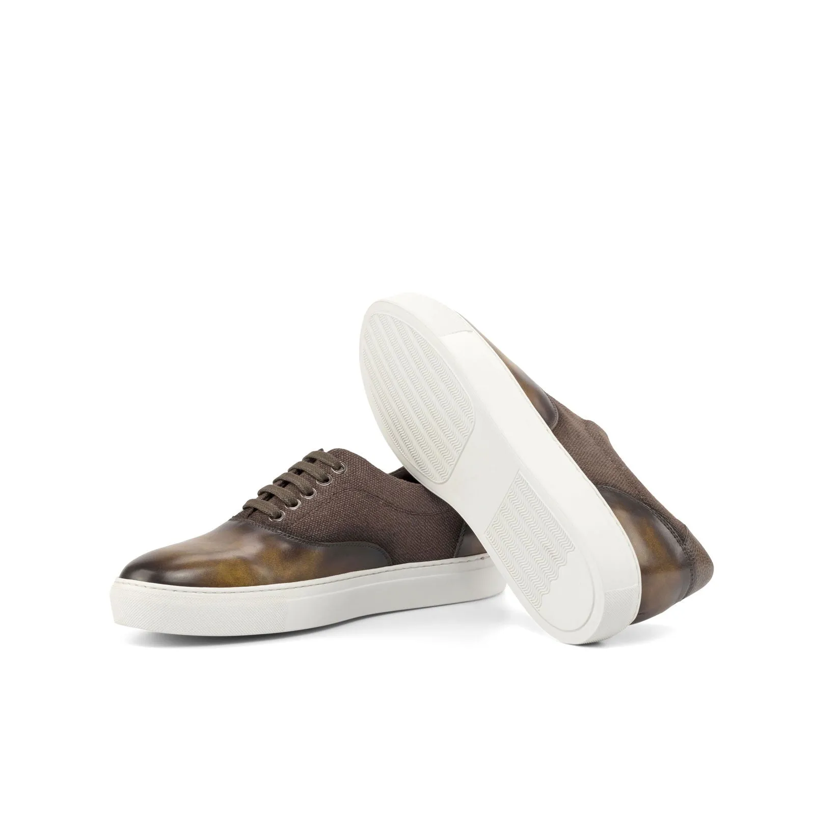 Men's Top Sider Sneakers Patina Wide Plus Size Brown 4722