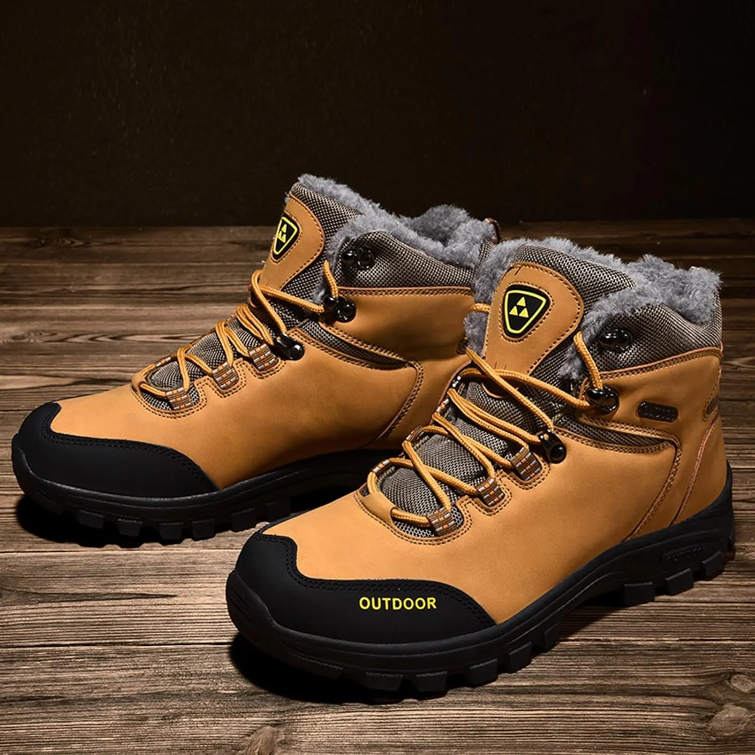Men's Winter Fashion Breathable Water Proof Outdoor Hiking Shoes High Top Cotton Shoes Hiking Mens Classic Nylon Sneaker Men'