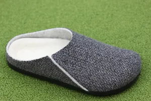 Mens Zermatt Slipper - Herringbone Wool/Shearling
