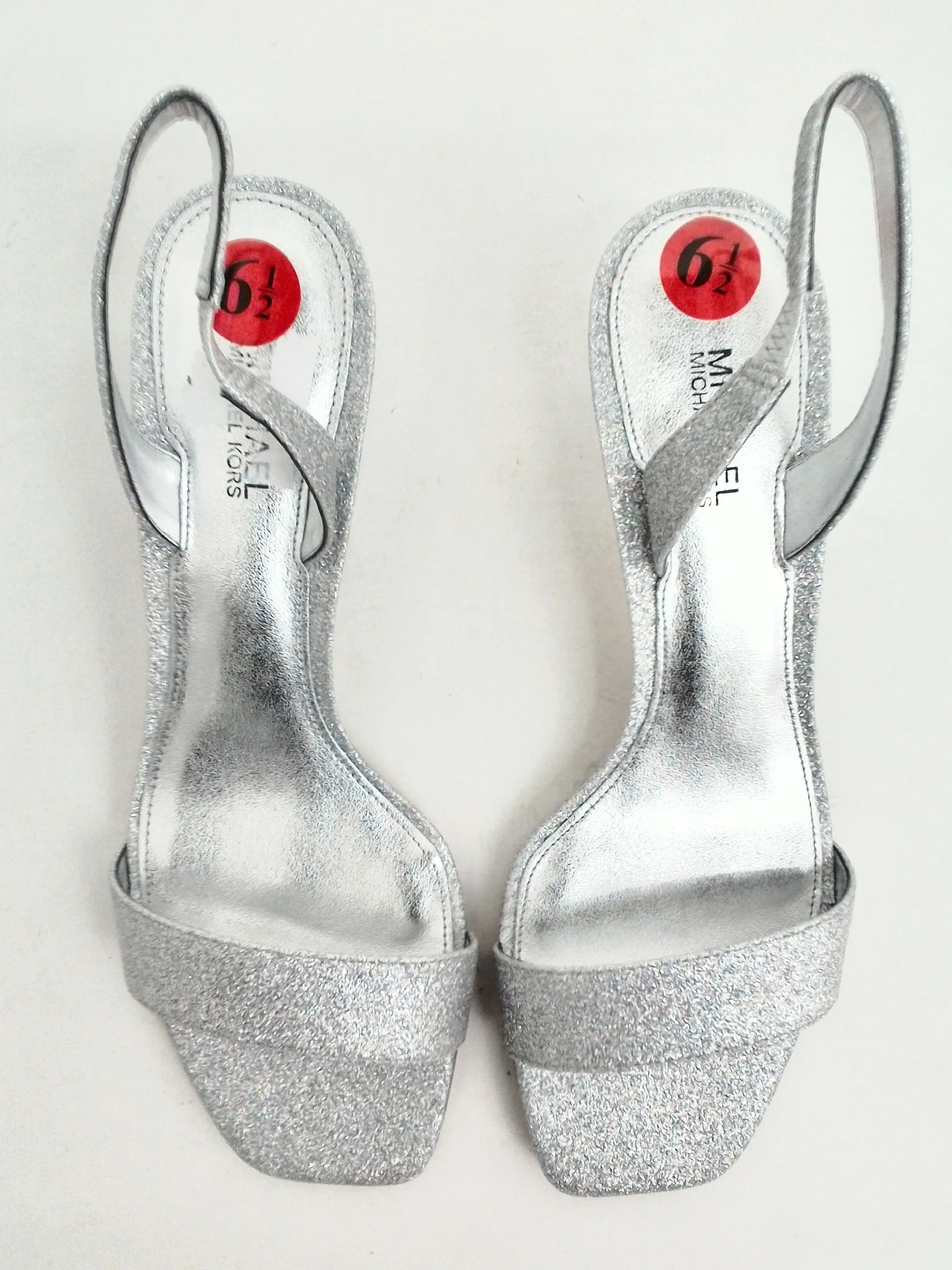 Michael Kors Women's Silver Heeled Sandals Size 6.5 M