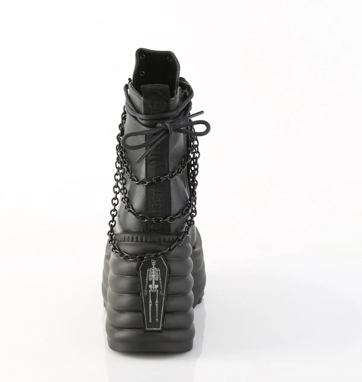 MORTE-65 DemoniaCult Black Vegan Leather Sexy Women's Ankle Boots (Alternative Footwear)