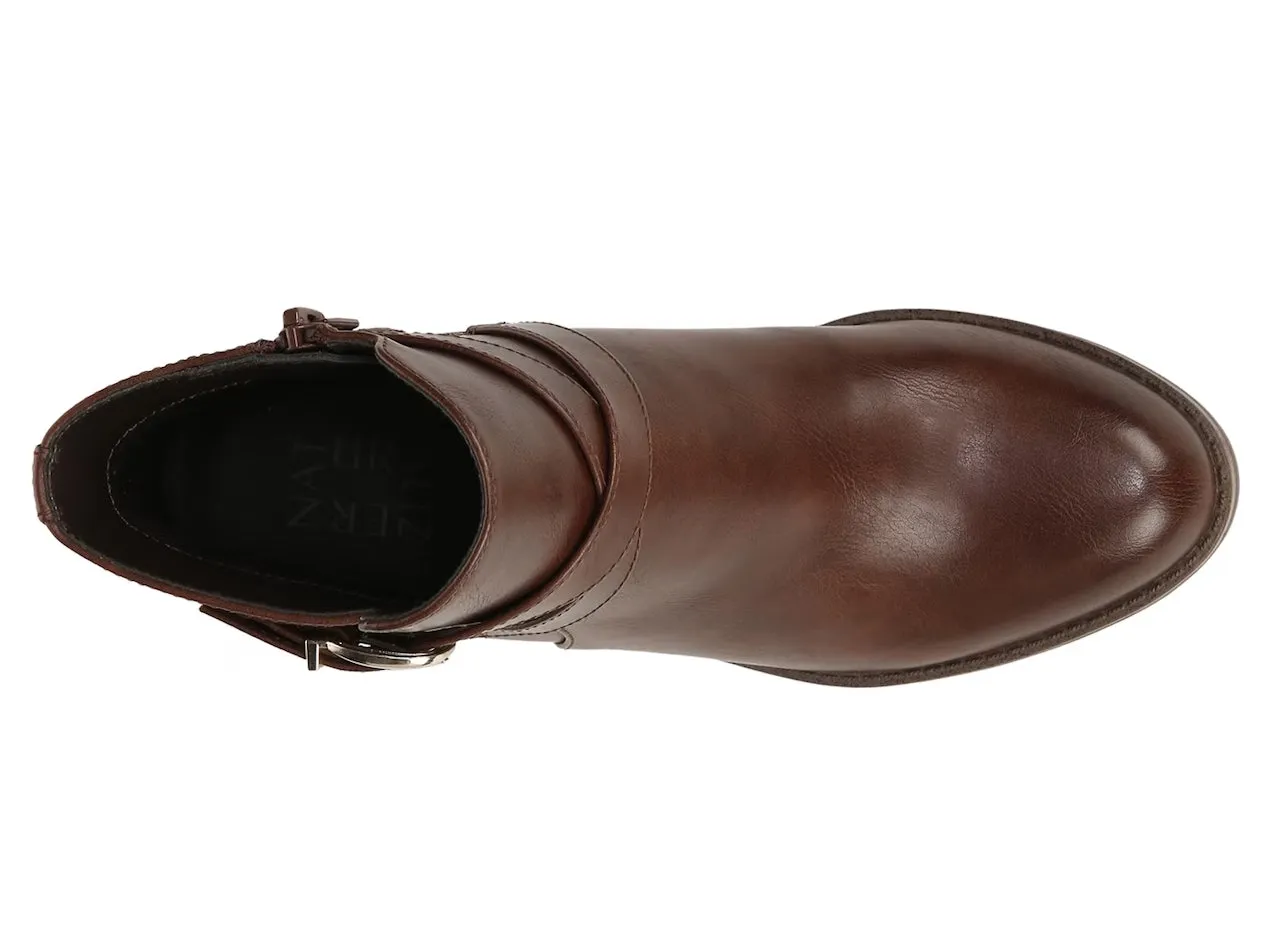Naturalizer Madalynn Black Cinnamon Fashion Buckle Water Repellent Ankle Boots