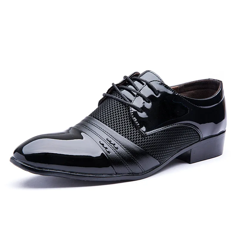 New Arrival Height Increasing Men Flats Shoes Breathable Wedding Shoes Flat Male Business Shoes Dress Shoes