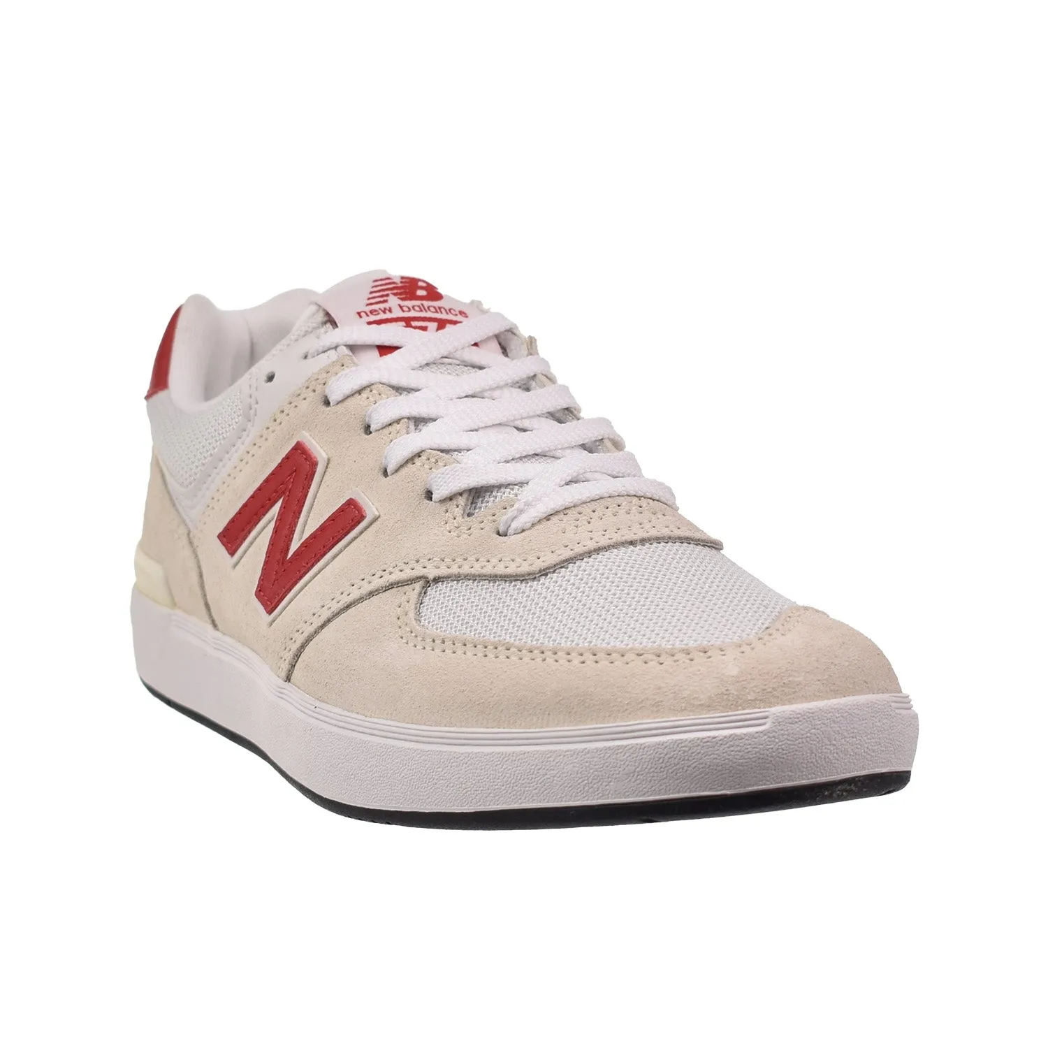 New Balance 574 Men's Shoes White-Red