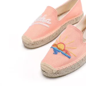 New Flat Platform Hemp Sapatos Tienda Soludos Womens Espadrilles Shoes Luxury Designers Sunset Flower