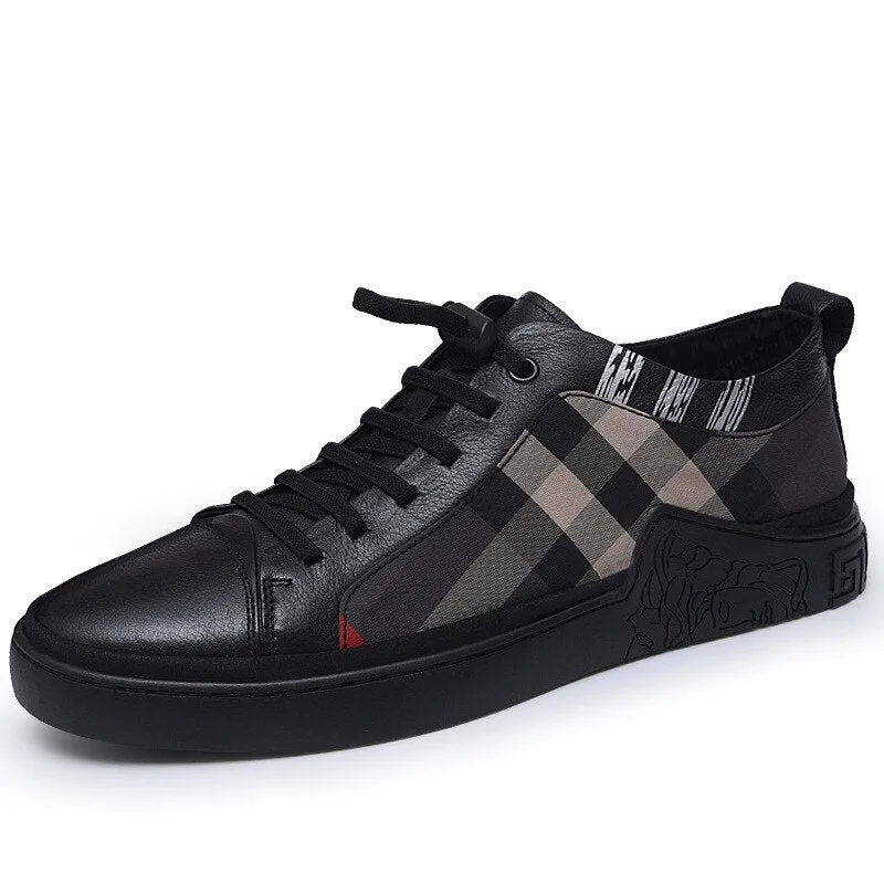 New Low-top Breathable Canvas Leather Sneakers