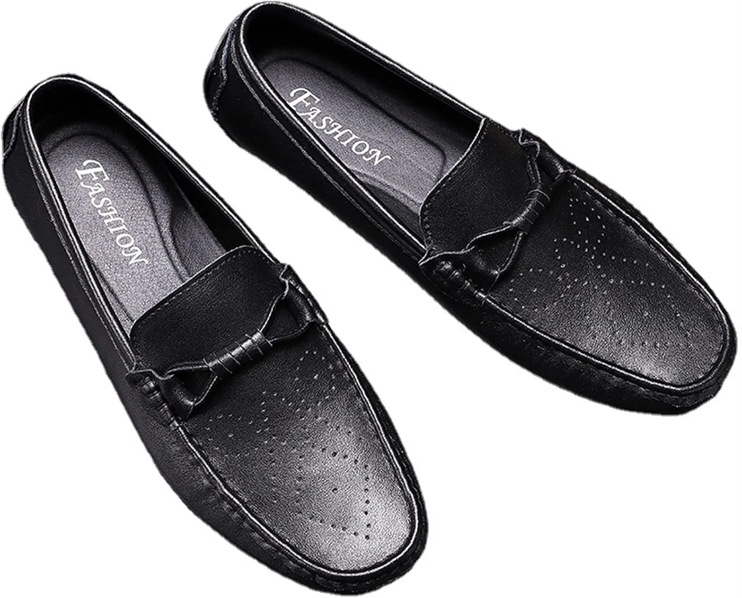 New Men's Shoes Loafers for Men Rope Tie Brogue Round Toe Genuine Leather Breathable Anti-slip Resistant Comfortable Flat Heel Lightweight Walking