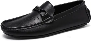 New Men's Shoes Loafers for Men Rope Tie Brogue Round Toe Genuine Leather Breathable Anti-slip Resistant Comfortable Flat Heel Lightweight Walking