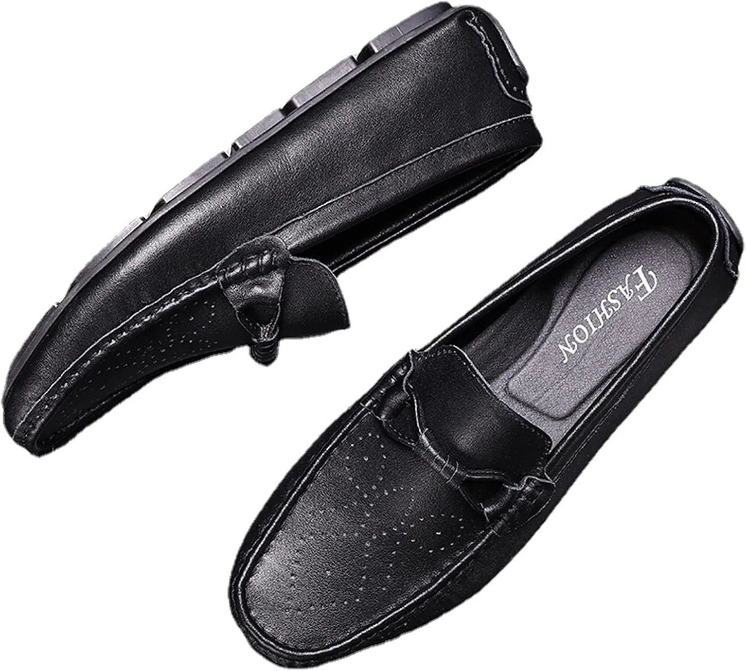 New Men's Shoes Loafers for Men Rope Tie Brogue Round Toe Genuine Leather Breathable Anti-slip Resistant Comfortable Flat Heel Lightweight Walking