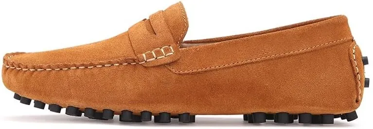 New Men's Shoes Loafers for Men Suede Vamp Driving Penny Moccasins Loafers Flexible Flat Heel Slip Resistant Anti-Slip Prom Slip-ons