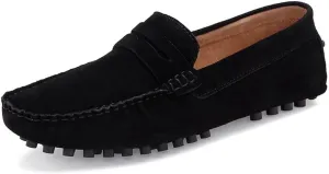 New Men's Shoes Loafers for Men Suede Vamp Driving Penny Moccasins Loafers Flexible Flat Heel Slip Resistant Anti-Slip Prom Slip-ons