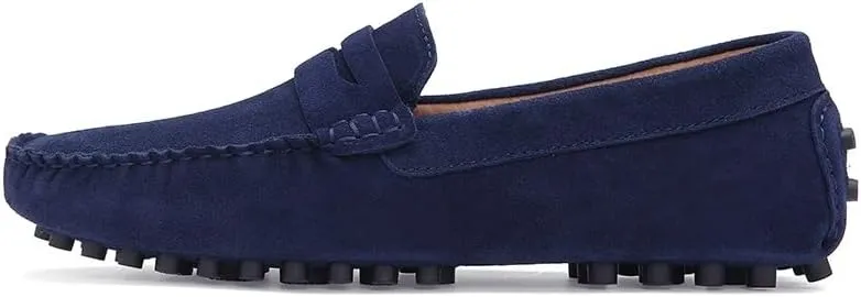New Men's Shoes Loafers for Men Suede Vamp Driving Penny Moccasins Loafers Flexible Flat Heel Slip Resistant Anti-Slip Prom Slip-ons