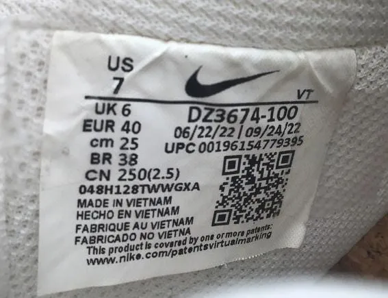 Nike Air Force 1 Low Women's Billie Eilish Triple White Sneakers-Size: 7 ( COA)