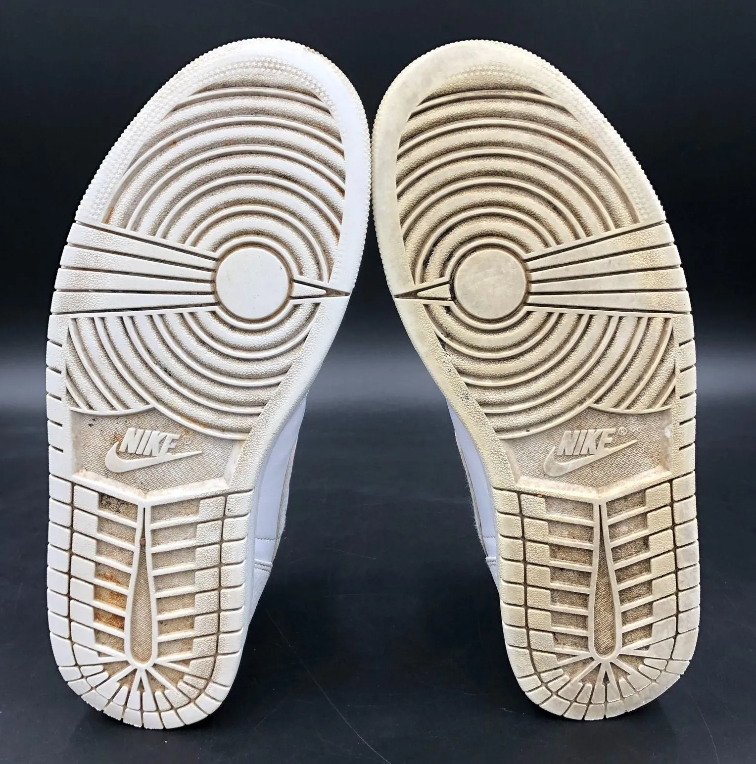 Nike Air Jordan 1 Mid 'Triple White' 2020 Men's Sneakers - Size 11 ( COA)