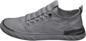 Non Slip Work Sport Shoes for Men Trendy Versatile Shoes Casual Versatile Canvas Arch Support Men's Leather Boots