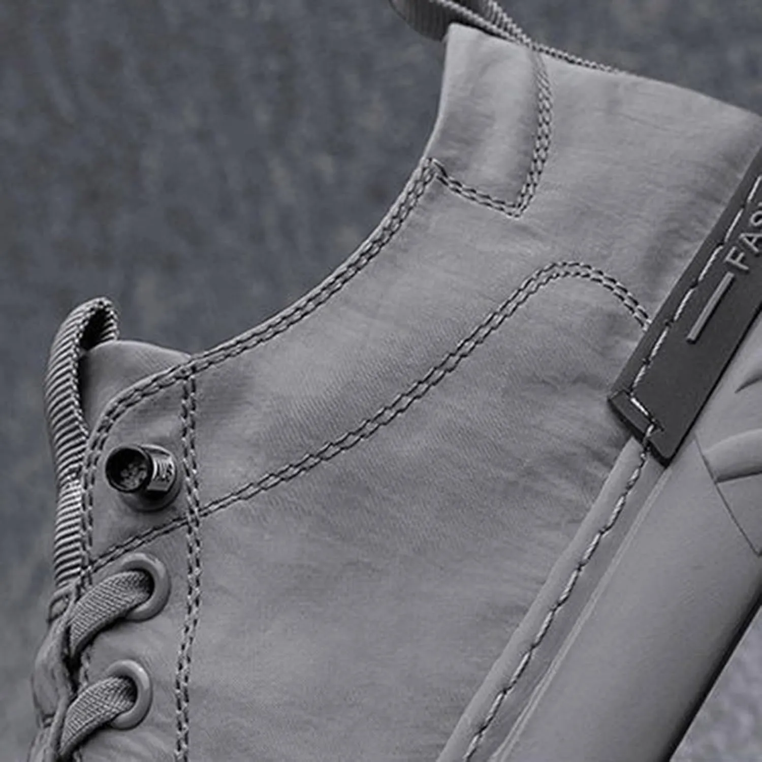 Non Slip Work Sport Shoes for Men Trendy Versatile Shoes Casual Versatile Canvas Arch Support Men's Leather Boots