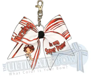 Nursing is my Super Power Key Chain Bow | Nursing Key Chain Bow