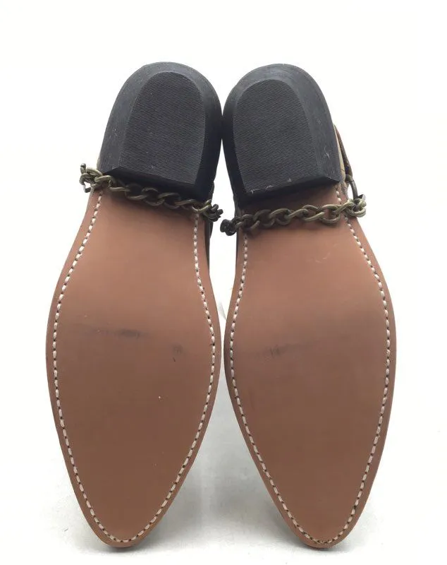 NWT Masterson Women's Brown Leather Harness Cowgirl Western Boots - Size 7M