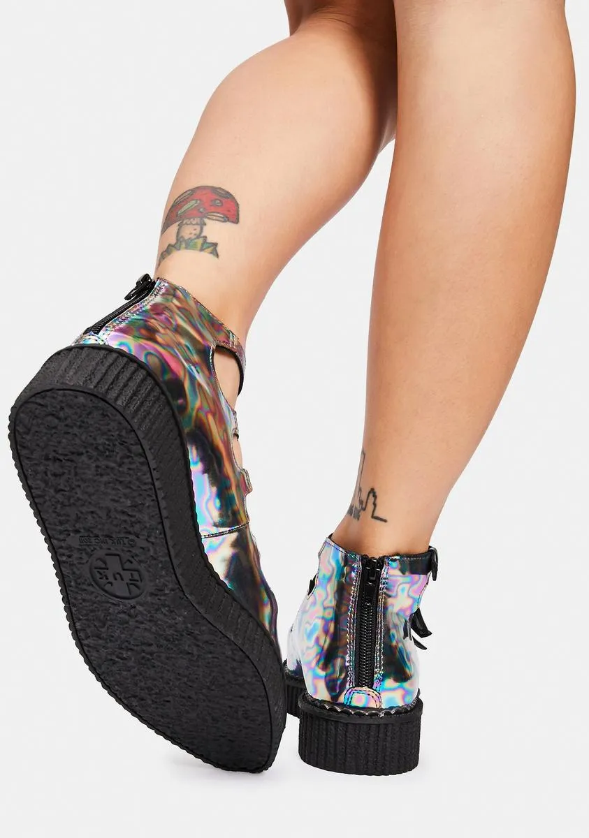 Oil Slick Gladiator Sandals