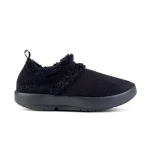 OOFOS Women's OOcoozie Low - Black Sherpa