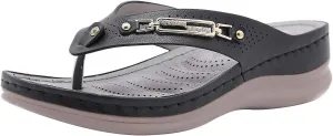Orthopedic Sandals for Flat Feet Orthotic Walking Slippers for Women Flip Flops Arch Support Womens Orthotic Womens House Sandals Slip Ons Orthopedic Comfortable Fashion Sandals for Women