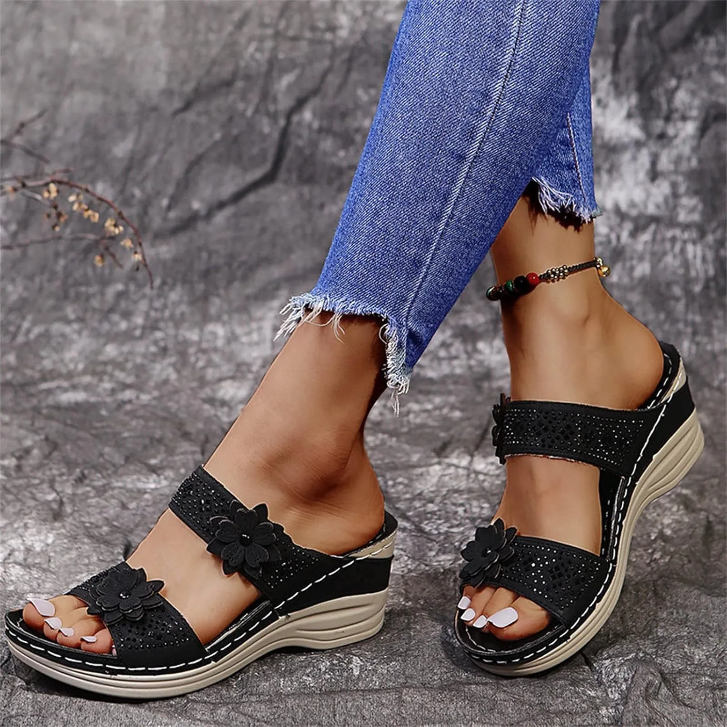 Orthopedic Sandals for Planters Fasciitis for Women Orthotic Womens Slippers with Support Womens High Arch Support Sandals Orthopedic Flip Flops Sandals for Women Waterproof Womens Shoes