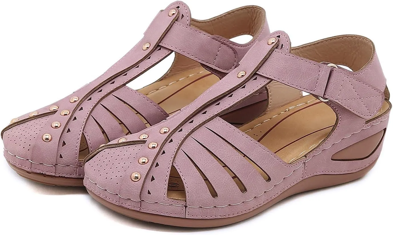 Orthopedic Sandals for Women Dressy Rhinestone Embellished Orthotic Sandals Adjustable Straps Arch Support Cushion Platform Casual Vacation Footwear Summer Flip Flops for Women