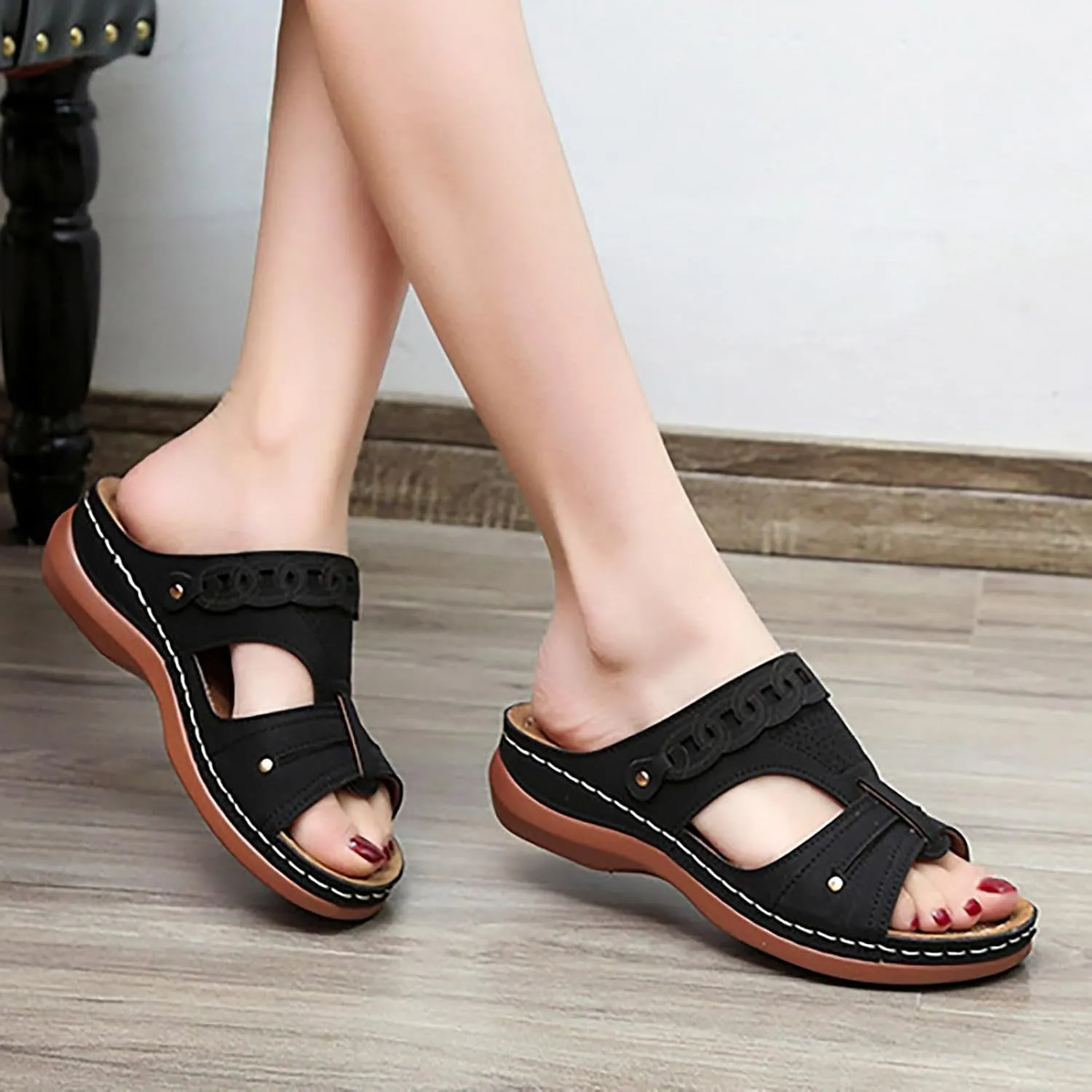 Orthopedic Sandals for Women with Backstrap Orthotic Womens Dress Sandals Orthopedic Comfort Sandals for Walking Orthopedic Women's Wide Width Flip Flops Womens Sandals with Arch Support Dressy