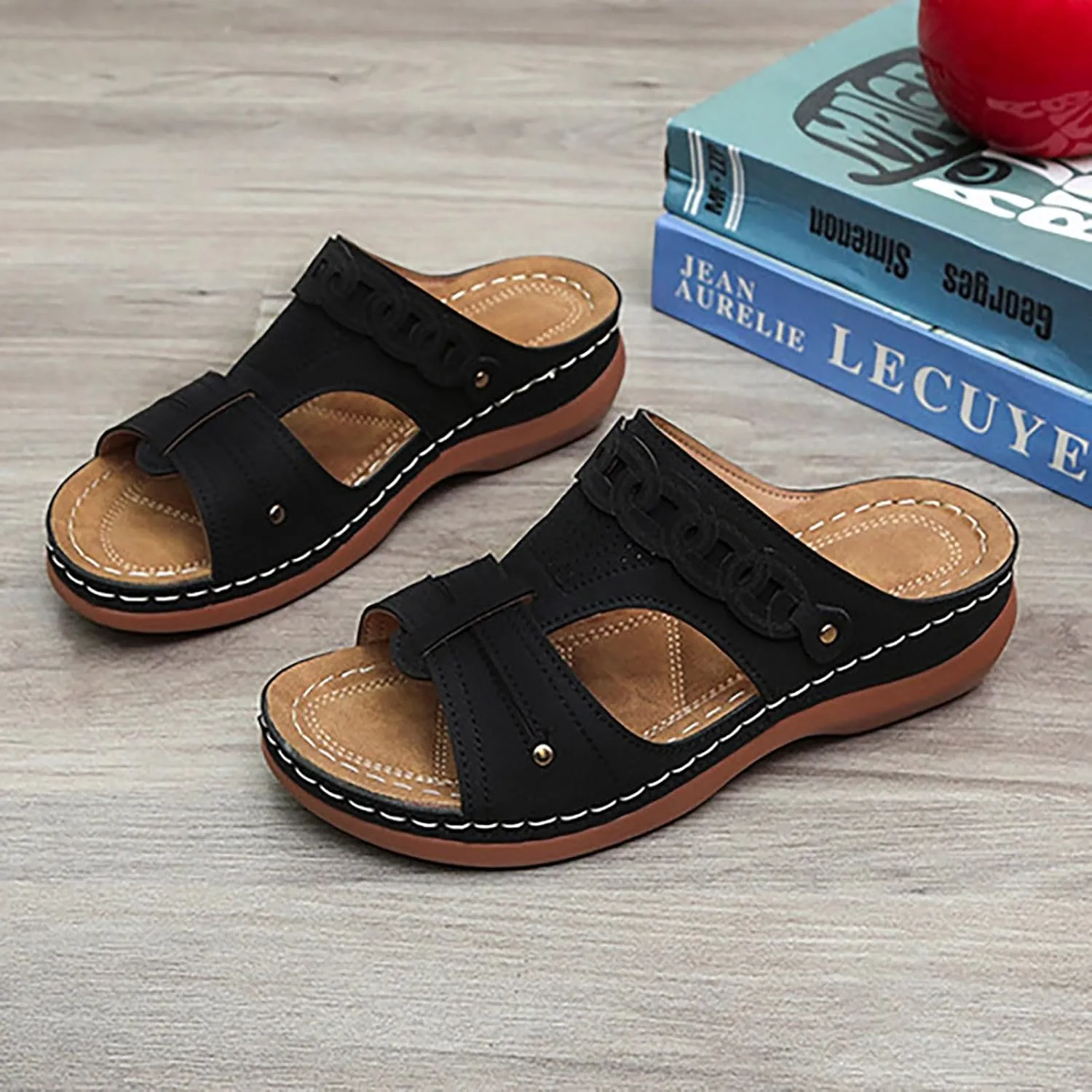 Orthopedic Sandals for Women with Backstrap Orthotic Womens Dress Sandals Orthopedic Comfort Sandals for Walking Orthopedic Women's Wide Width Flip Flops Womens Sandals with Arch Support Dressy