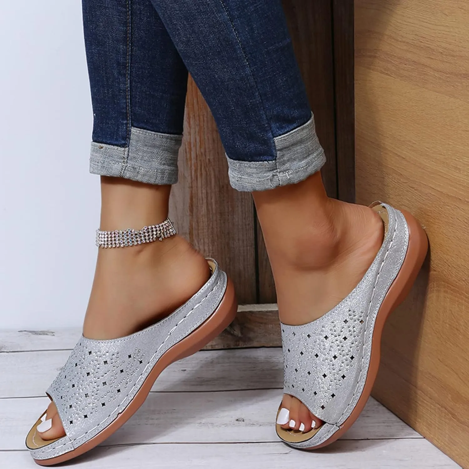 Orthopedic Sandals with Support Orthopedic Summer Shoes Women Comfortable Women's Sandals Orthotic Womens Summer Strappy Sandals Summer Dressy Sexy Sandals with Heels for Women 2025 with Straps
