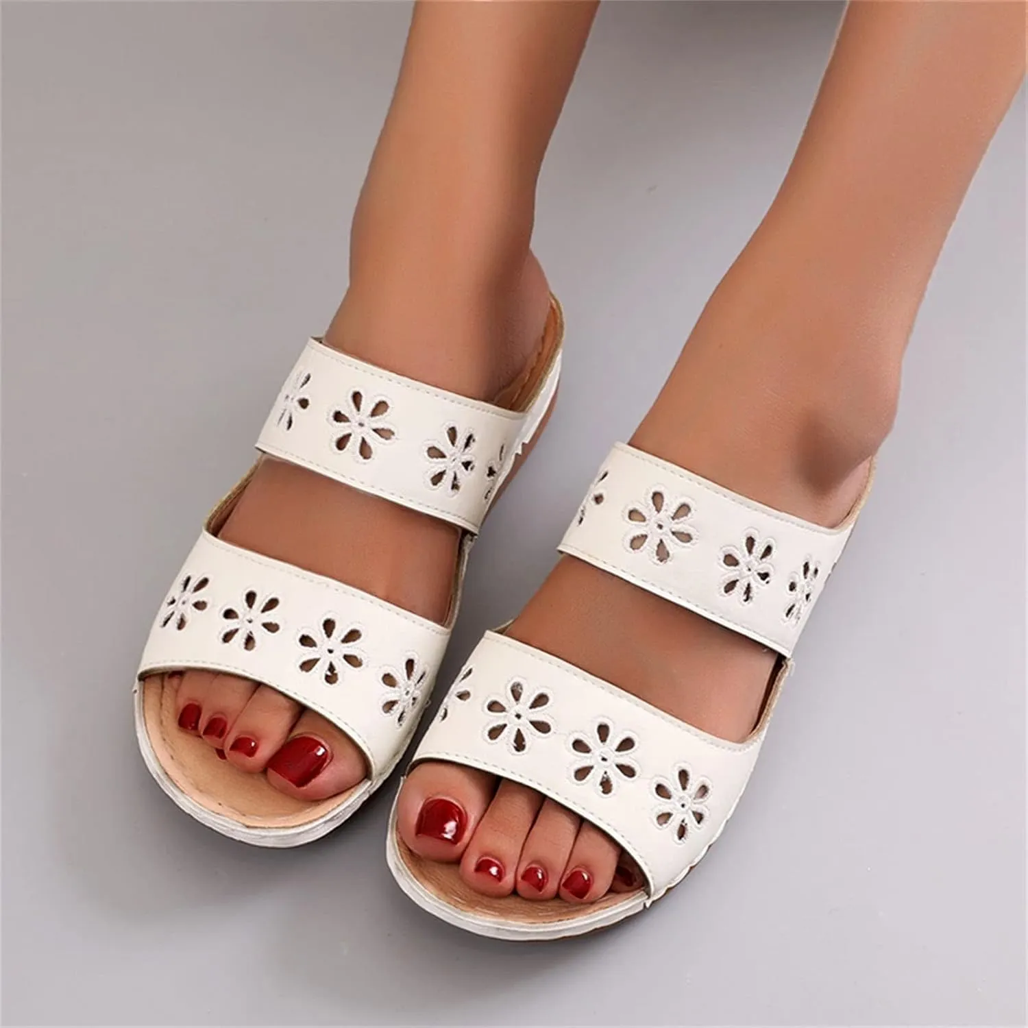 Orthotic Dress Sandals for Women Orthopedic Womens Slippers Plantar Fasciitis Flip Flops Arch Support Womens Orthotic Flat Sandals for Women Comfortable Orthopedic Womens Sandals Wide Fit