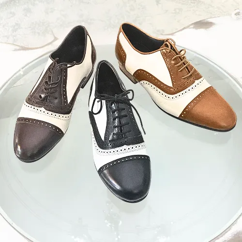 Pebete Wingtip Leather Mens Dance Shoes