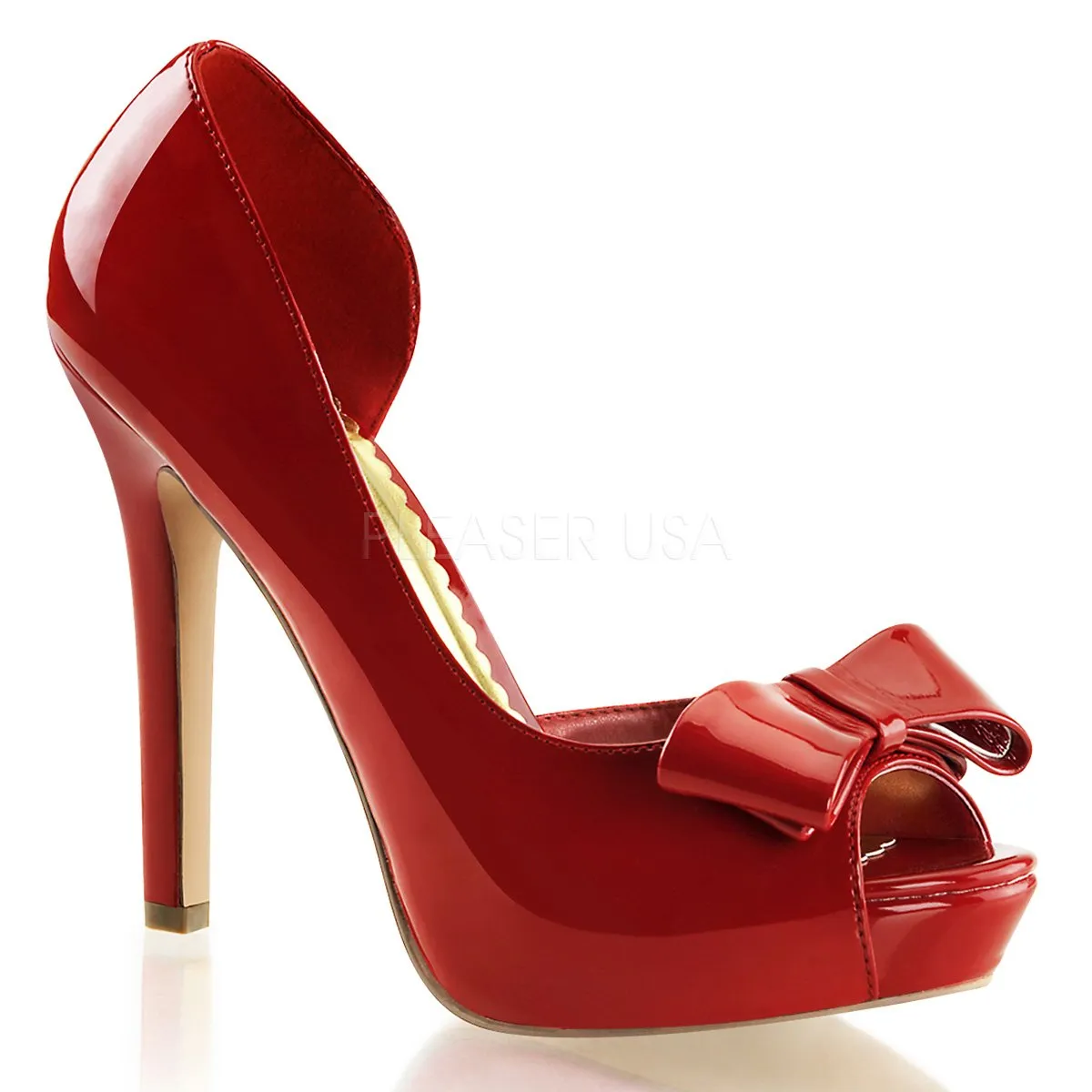 Peep Toe d'Orsay Pump with Toe Bow 5-inch Heel LUMINA-32