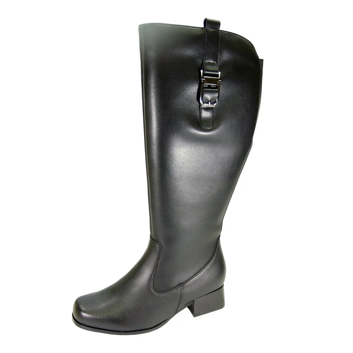 PEERAGE Carolyn Women's Wide Width Leather Boots with Zipper