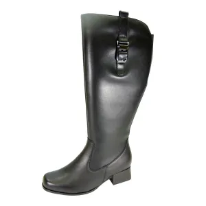 PEERAGE Carolyn Women's Wide Width Leather Boots with Zipper