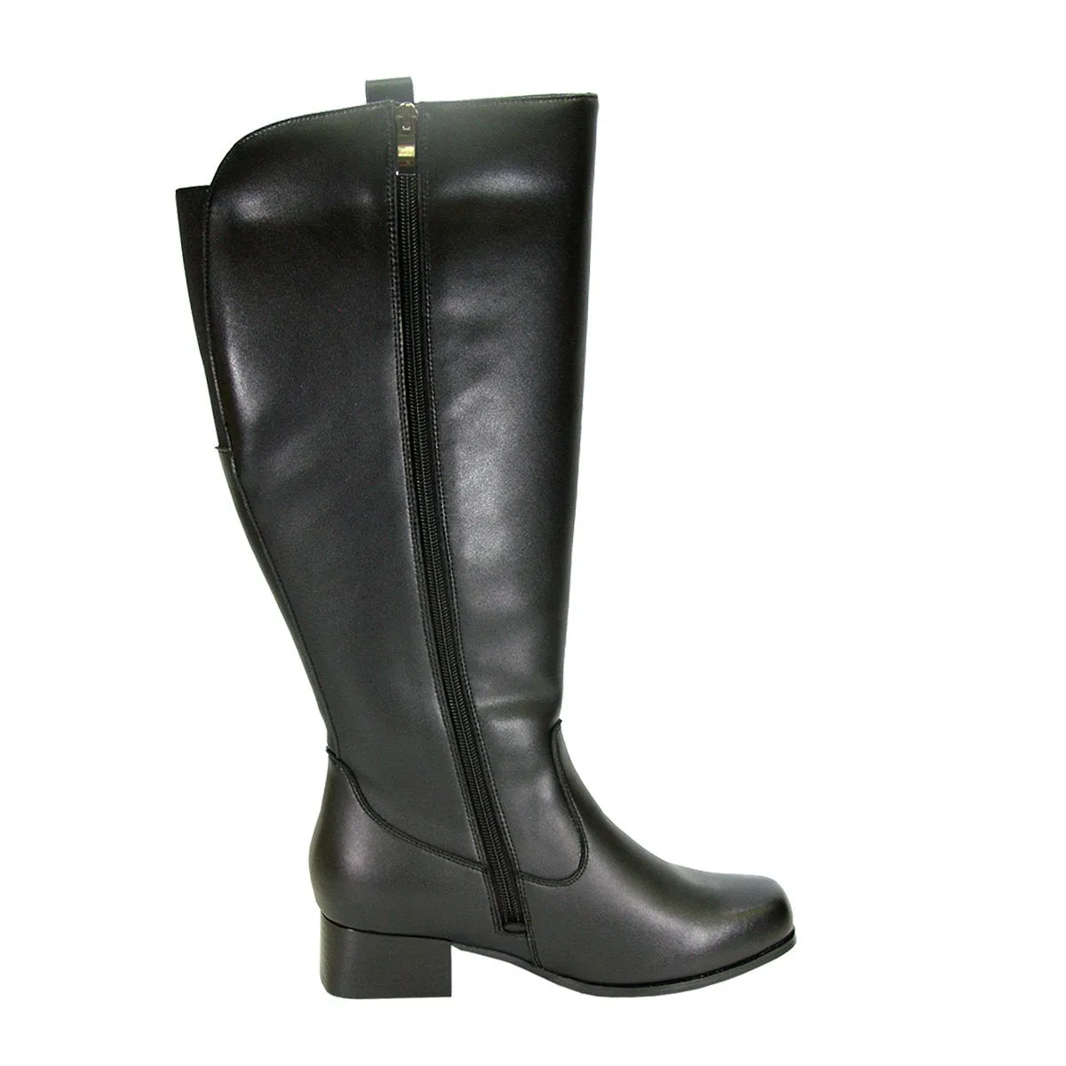 PEERAGE Carolyn Women's Wide Width Leather Boots with Zipper